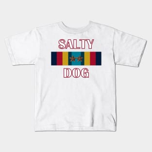 Navy Salty Dog Sea Service Ribbon Kids T-Shirt